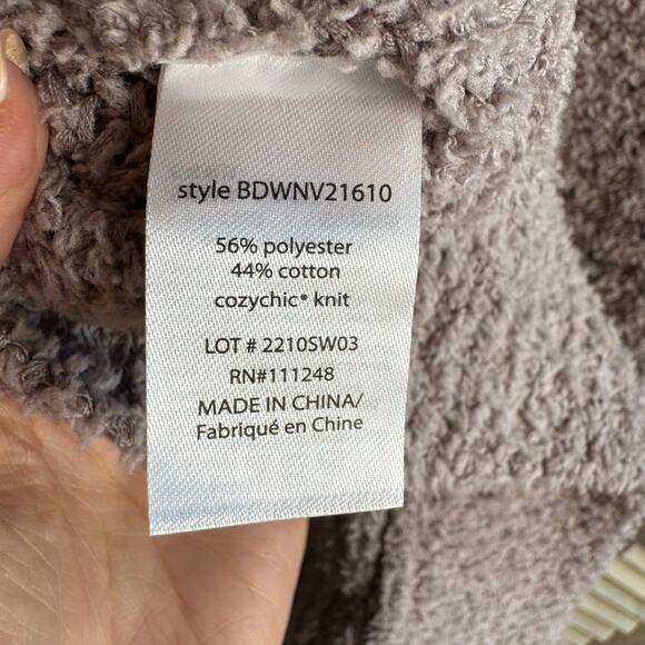 Barefoot Dreams CozyTwist Raglan Cardigan Beach Rock Size Small - Picture 5 of 9